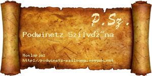 Podwinetz Szilvána névjegykártya